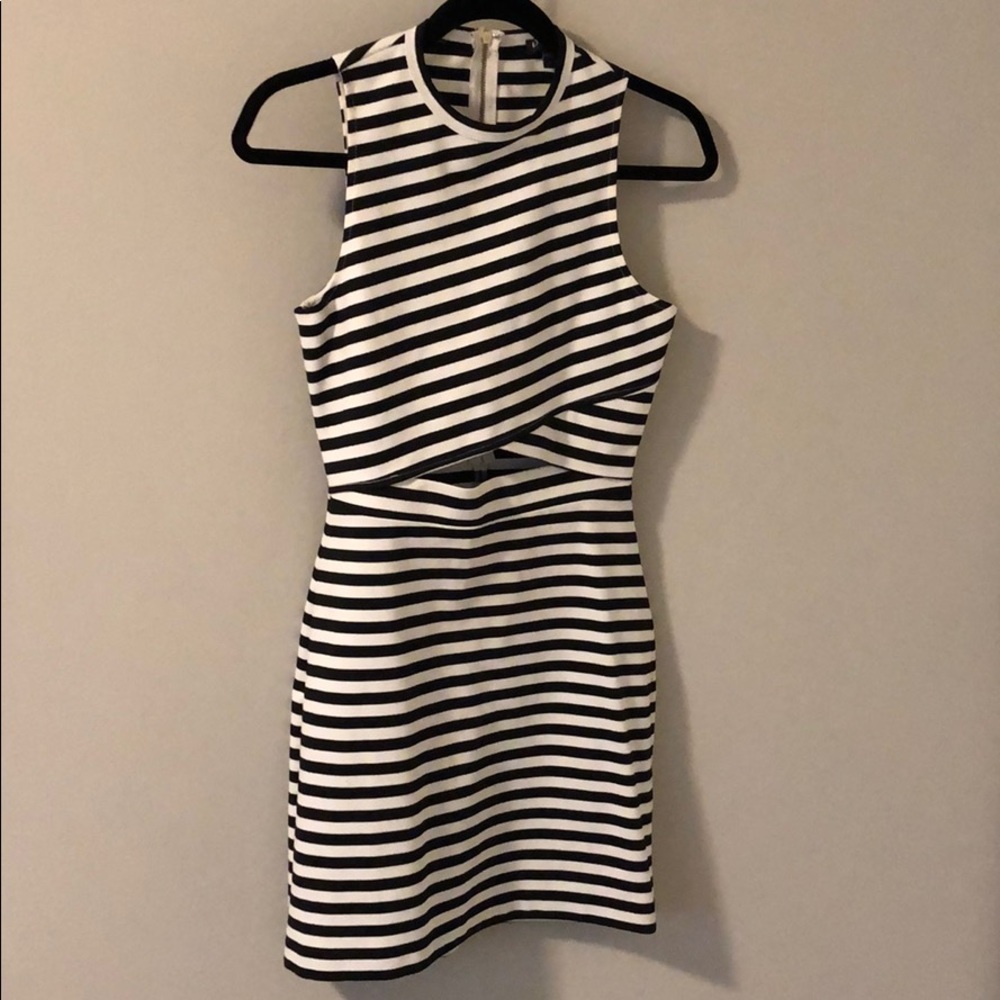 Express Cut Out Dress w/ Gold Zipper